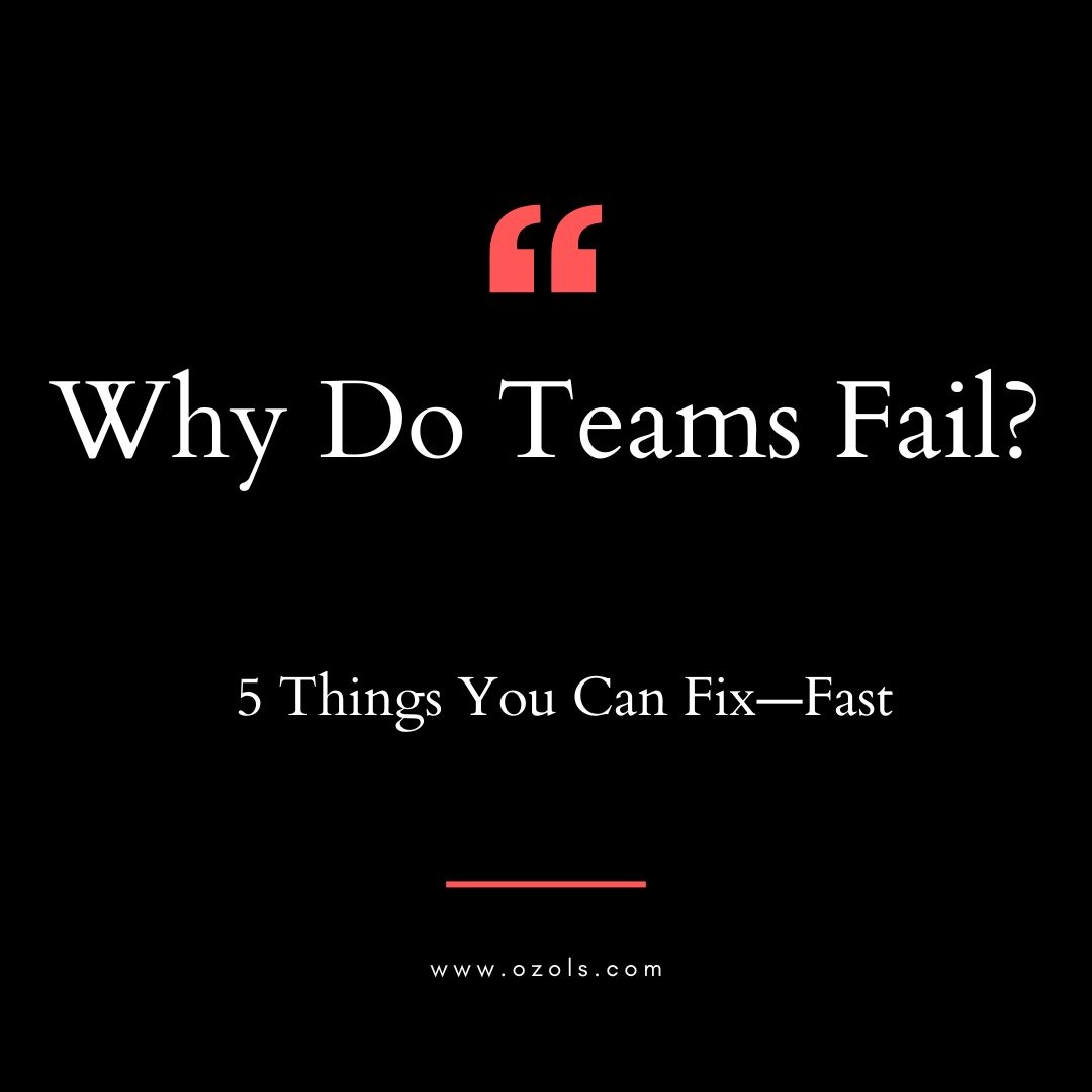 Why Teams Fail — And How to Build One That Wins